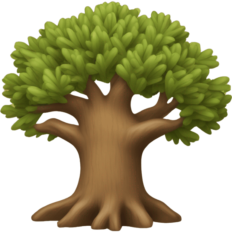 Oak tree with oat meal on the bottom emoji