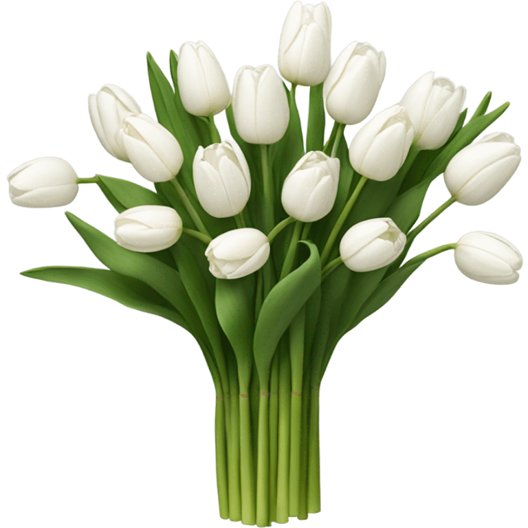 white tulip bouquet  emoji