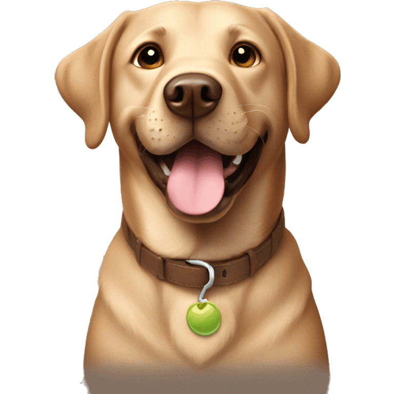 Happy brown Labrador  emoji