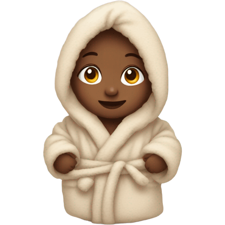 Baby wearing a robe emoji