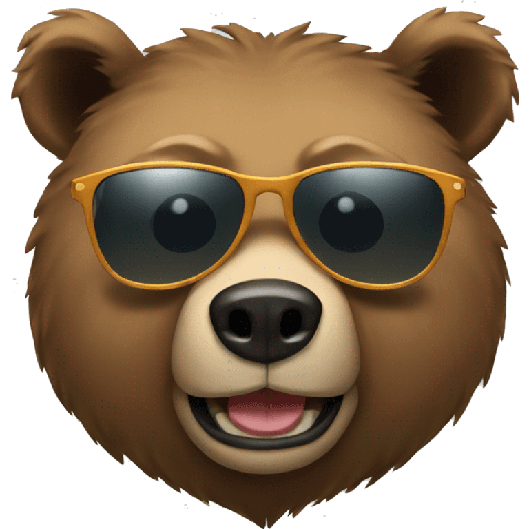 Bear with sunglasses emoji