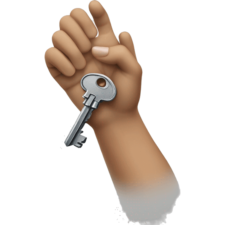 hand with key emoji