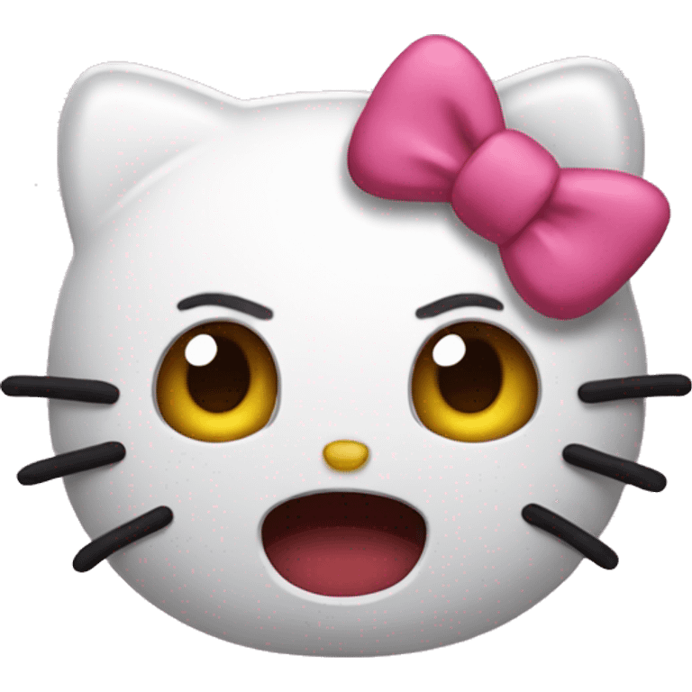 scared hello kitty emoji