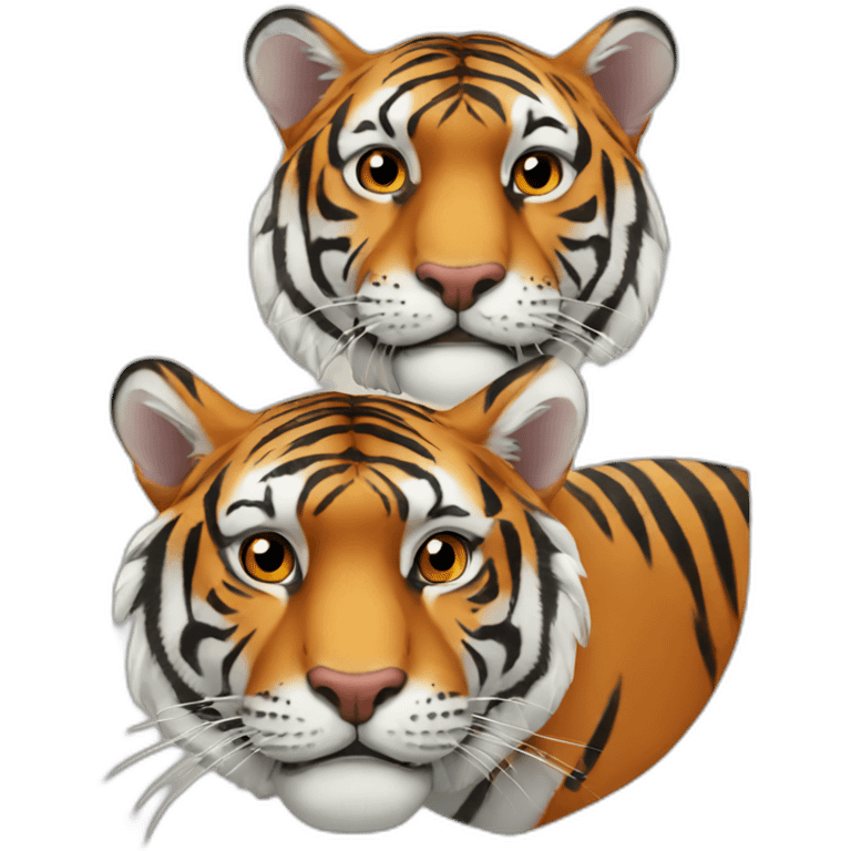 Two tiger faces emoji