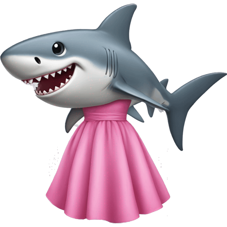 shark with pink dresss emoji