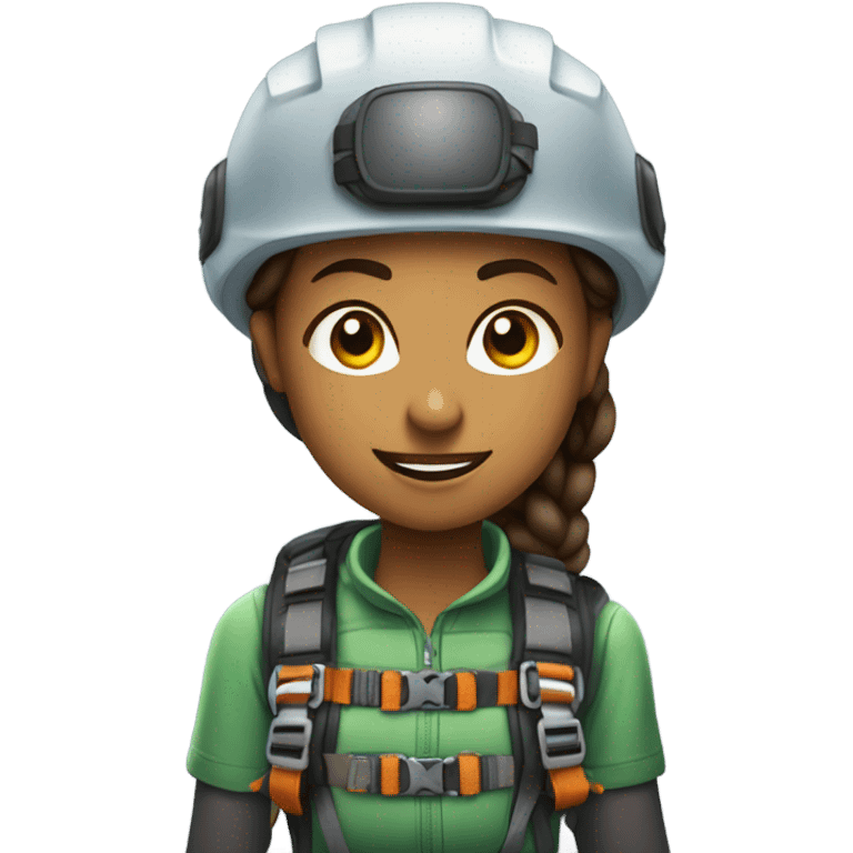 Cool female mountain climber  emoji