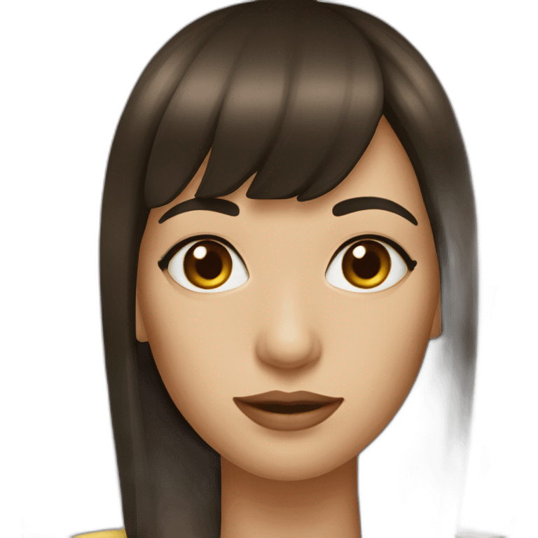 brunette-with-bangs emoji