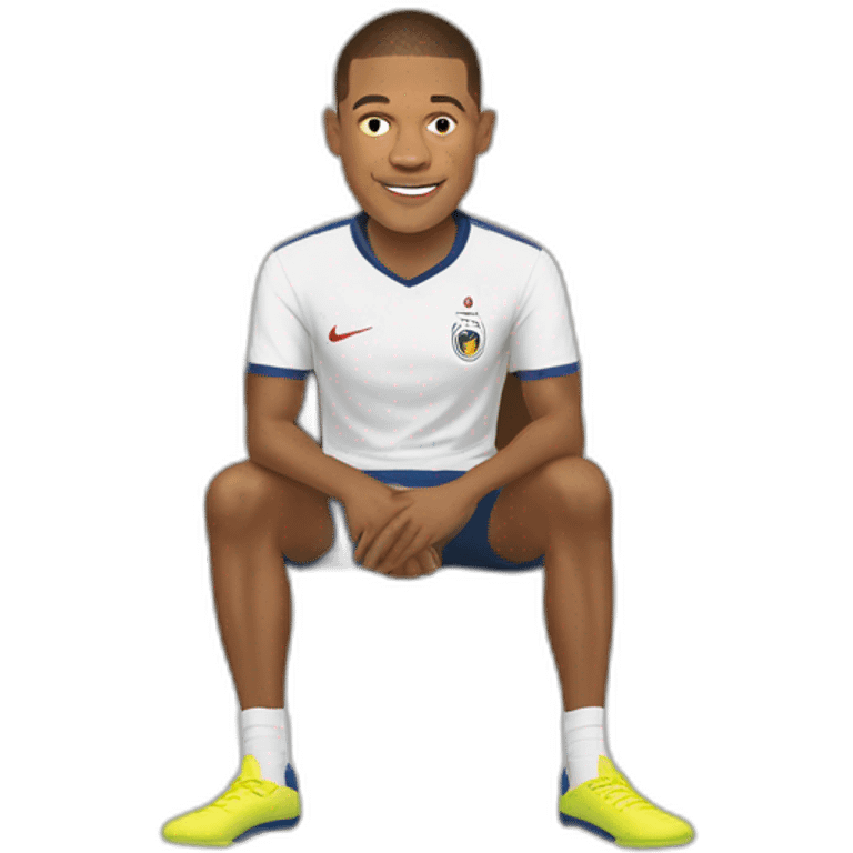 Mbappé dans un lit emoji