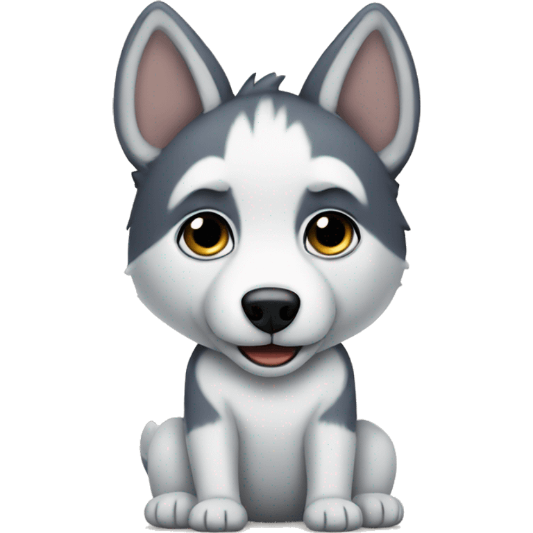 Husky with a diaper on emoji