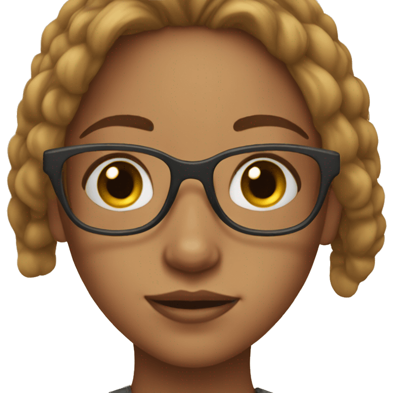 Girl with glasses and freckles  emoji