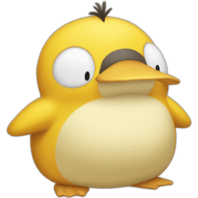 Psyduck side view hands on head emoji