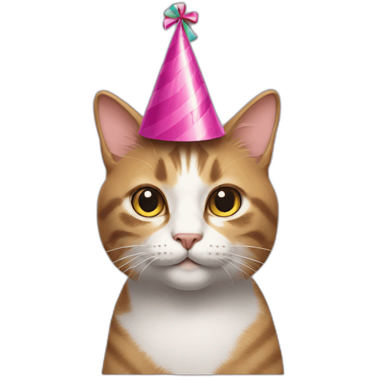 Cat with a party hat emoji