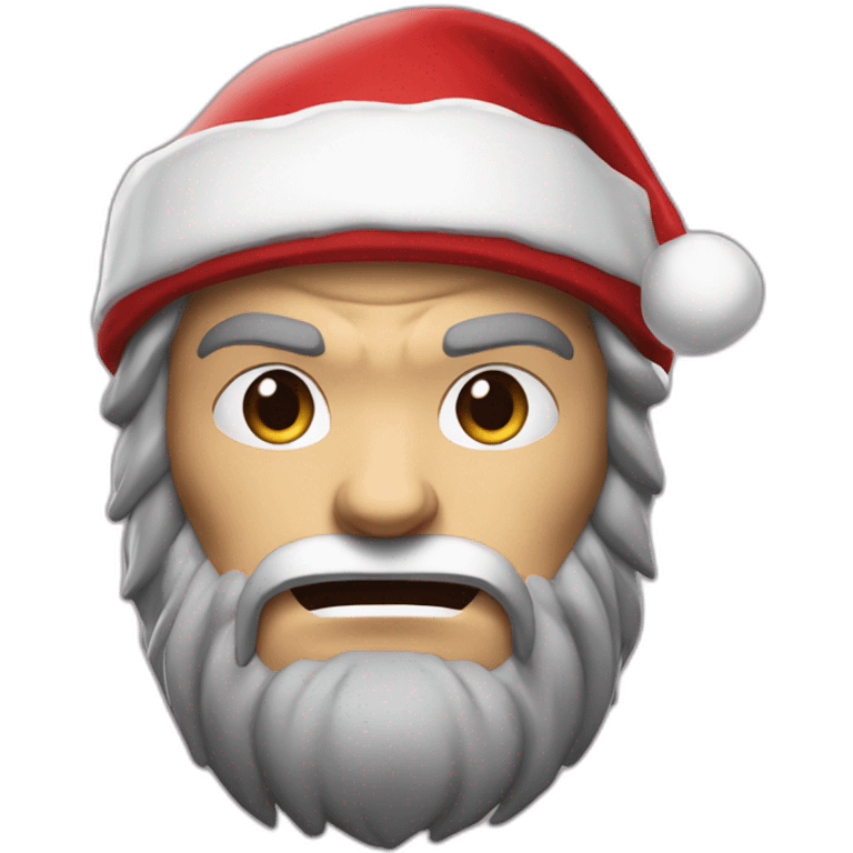 Marvel's Wolverine wearing Santa's hat emoji