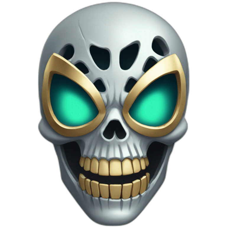 skeleton head of spiderman emoji