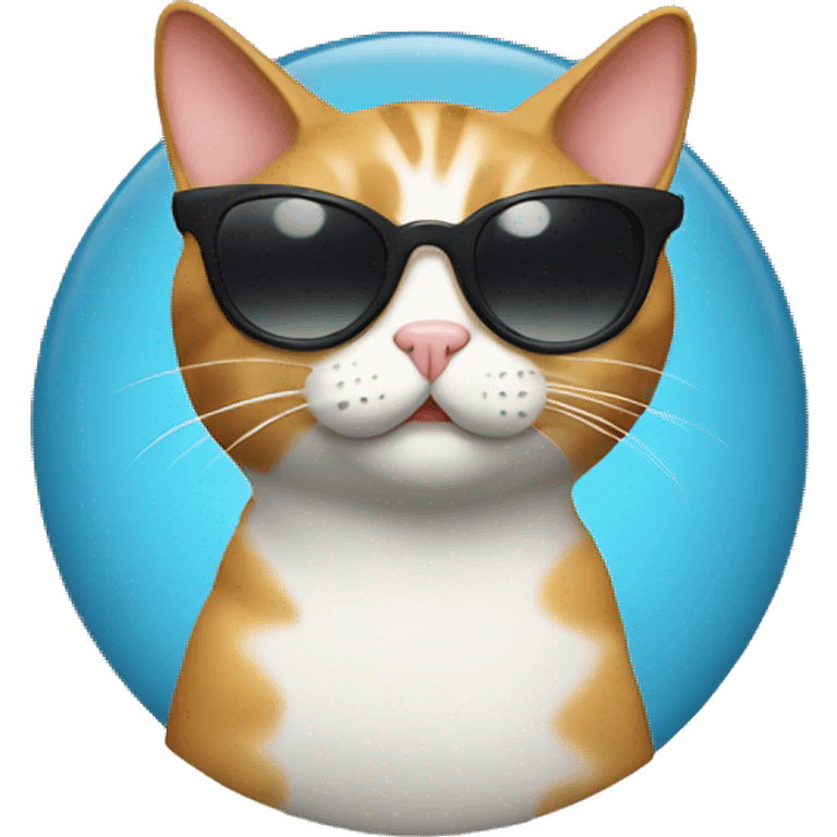 Cat with sunglasses emoji