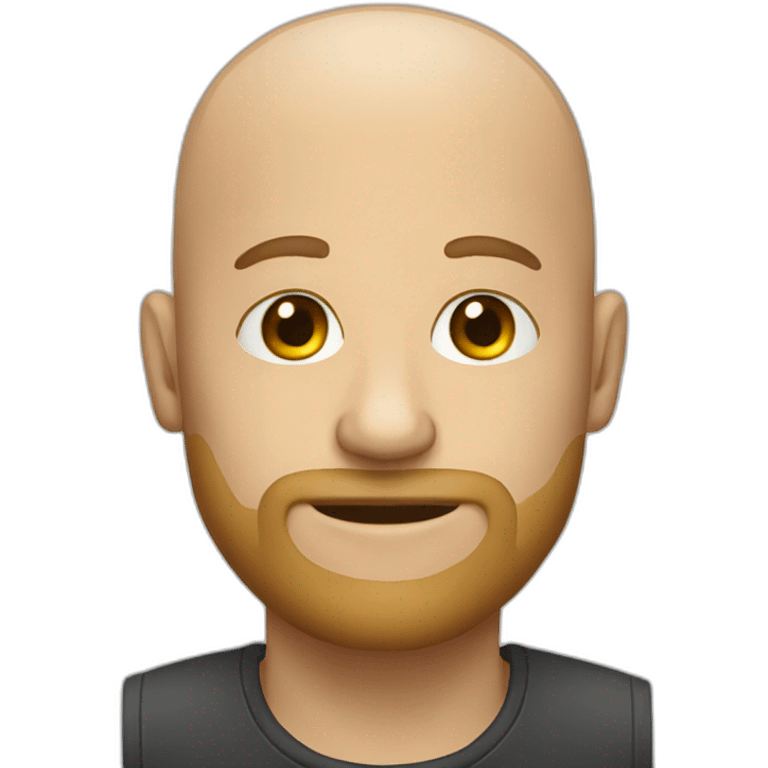 Man with baldhead an beard emoji