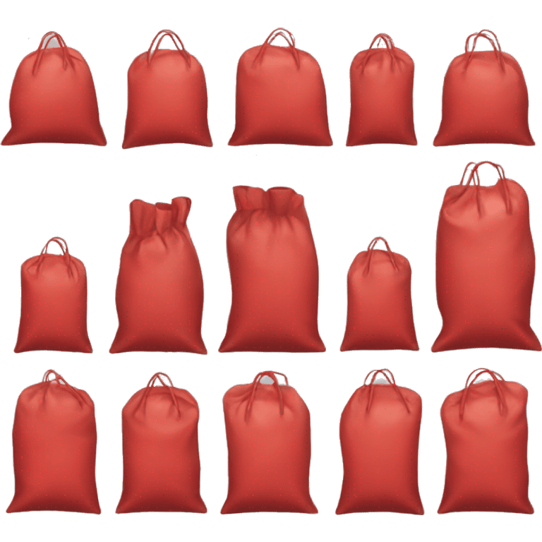 red  delivery bags emoji