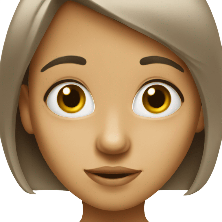 Cute girl with big nose emoji