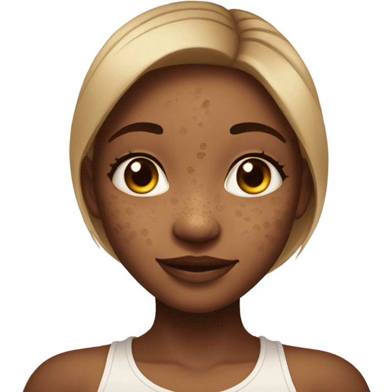 the hyperpigmentation girl emoji