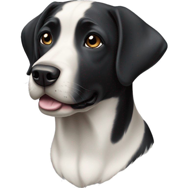 Black and white Labrador retriever emoji