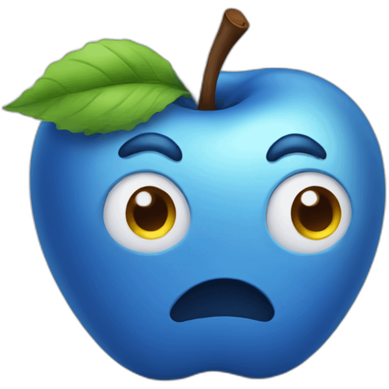 Blue Apple emoji