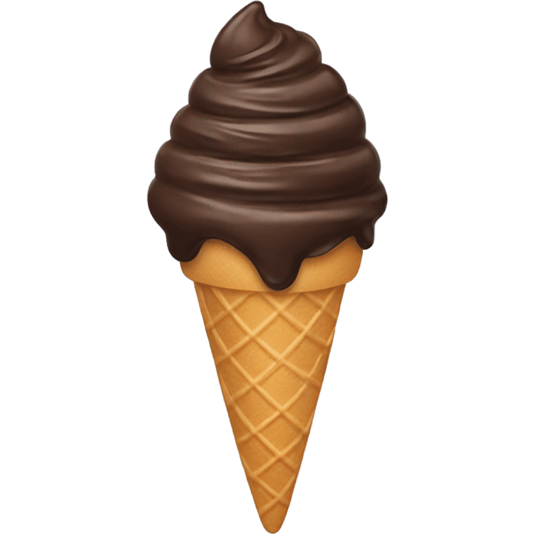 chocolate dipped ice cream cone emoji