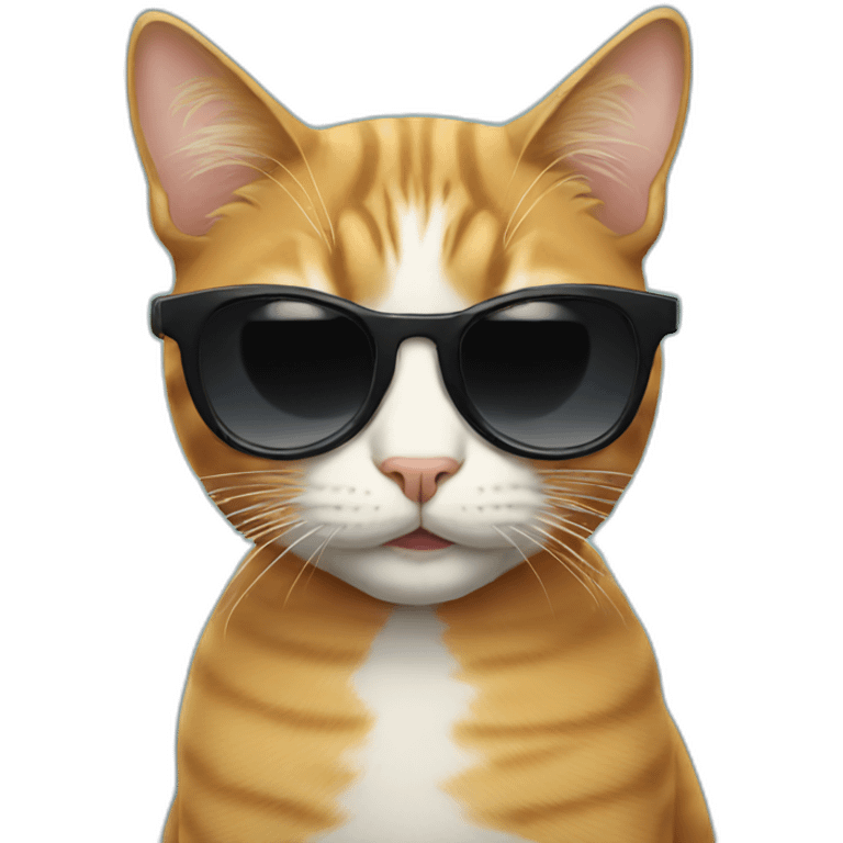 Cat with sunglasses emoji