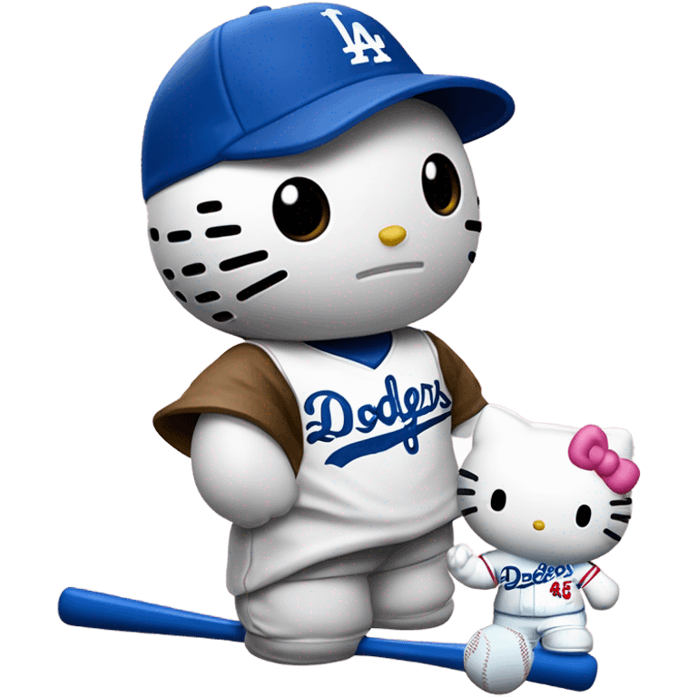 Los Angeles Dodgers hello Kitty emoji