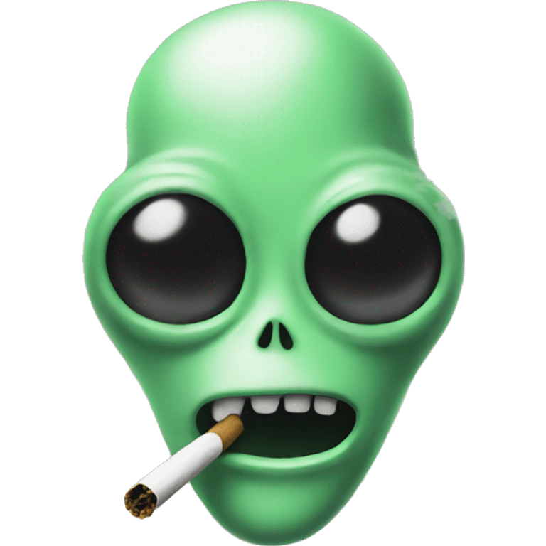 Alien smoke joint emoji