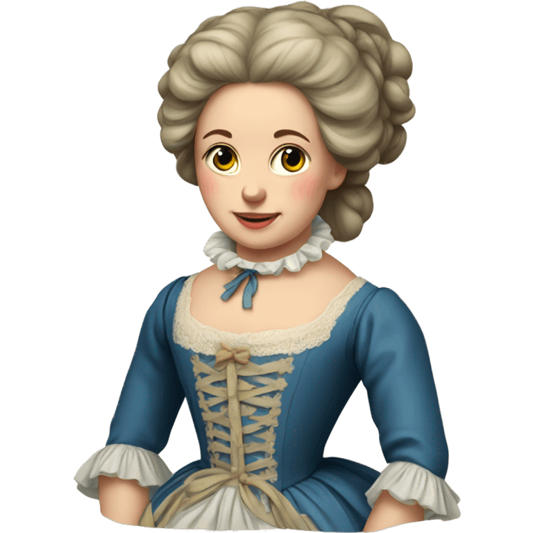 18th century Swiss young lady in dress emoji