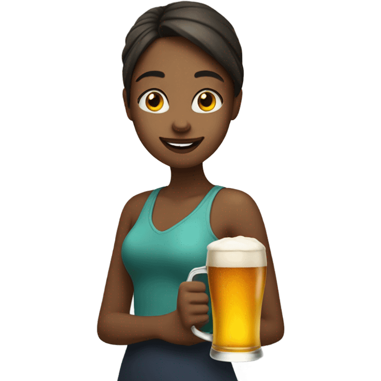 girl drinking beer  emoji