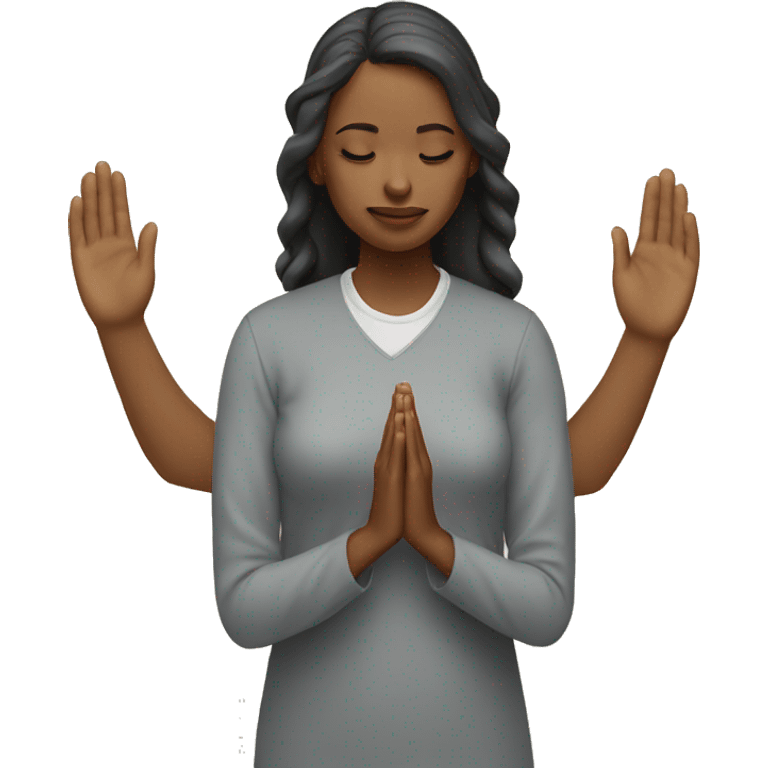 woman praying emoji