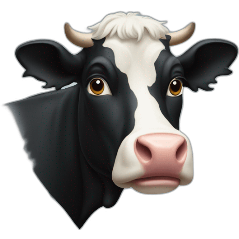 Black cow emoji