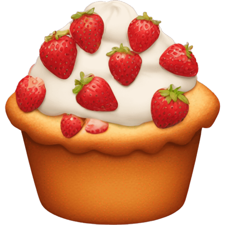 strawberry muffin emoji