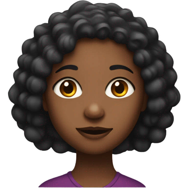 an emoji of a black girl with an " i'm impressed face" emoji