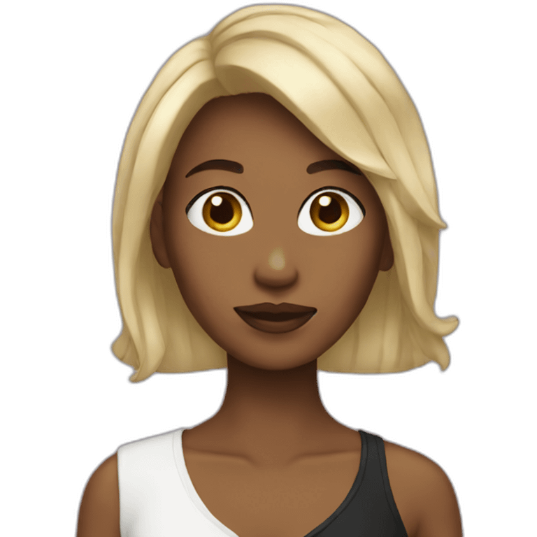 black blonde emoji