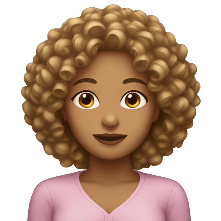 woman with curly hair emoji