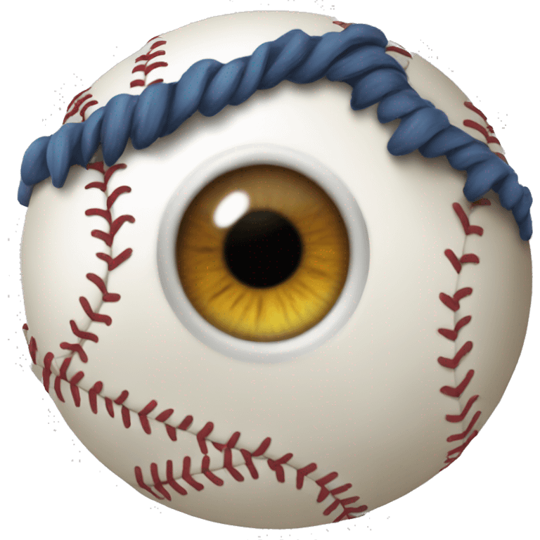 Eyeball baseball football hairy emoji