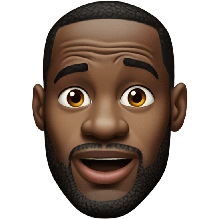 Lebron james biting lower lip emoji