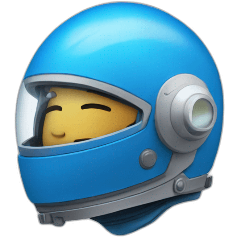 Head of spaceman wearing a blue helmet emoji