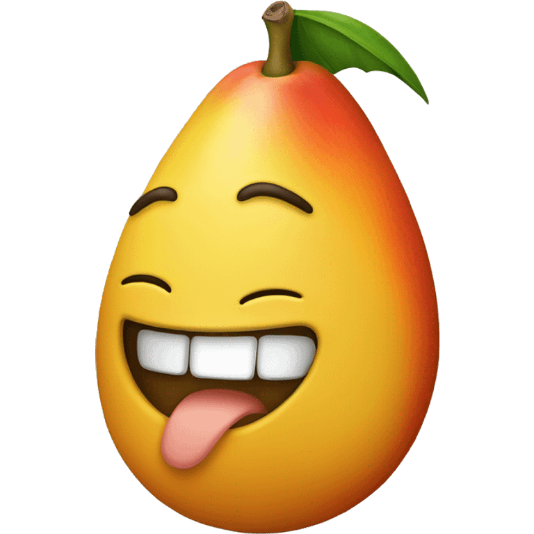 Farting, laughing mango  emoji