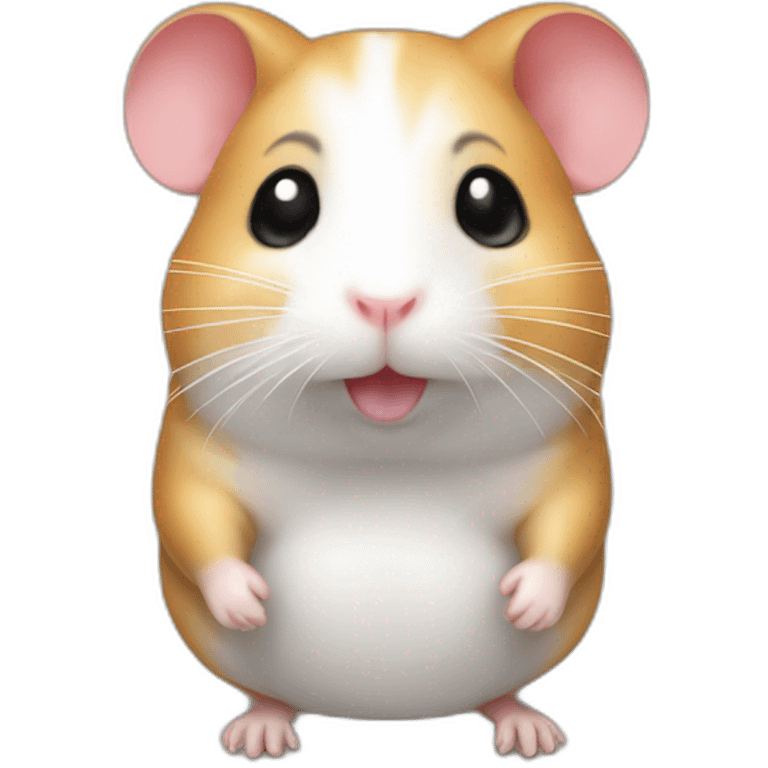 female Hamster wearing bikini emoji