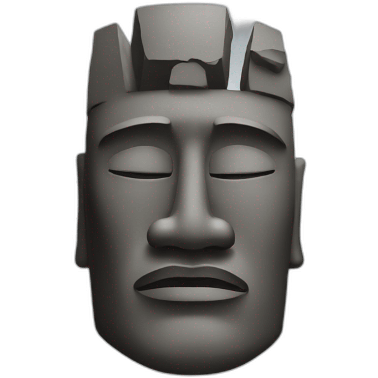 Moai head salute emoji