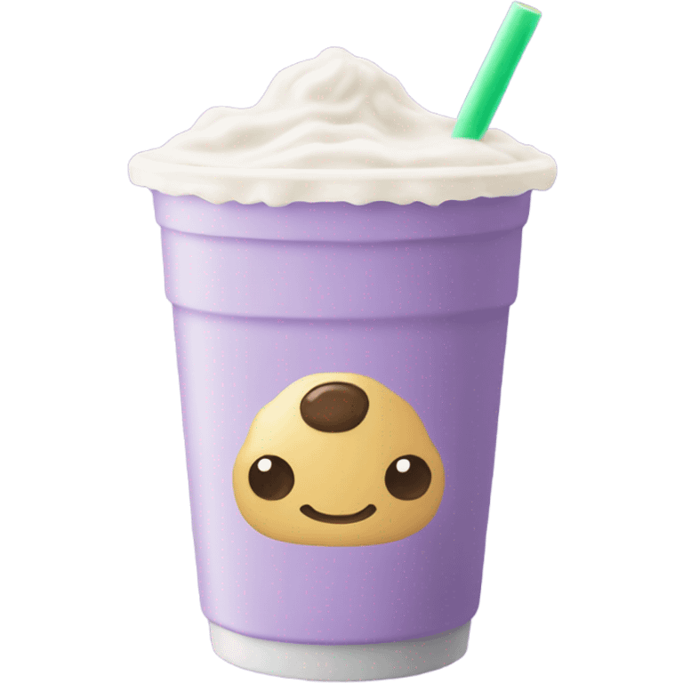 taro milk tea with boba pearls  emoji