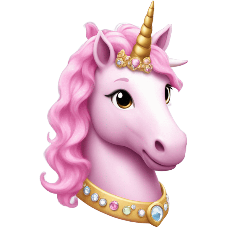 Pink unicorn princess  emoji