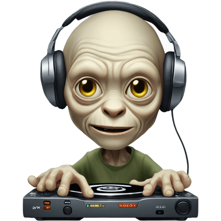 Gollum playing DJ  emoji