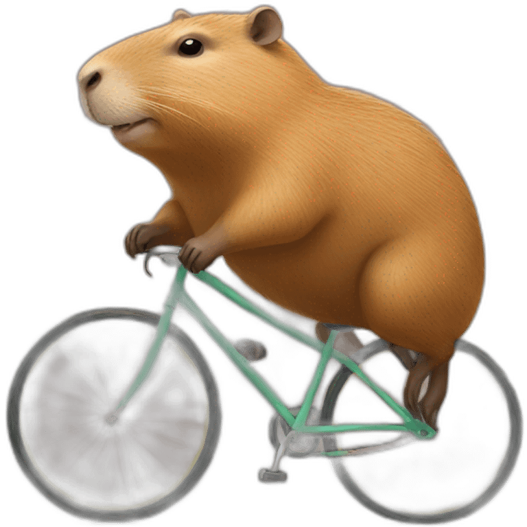 capybara riding bicycle emoji