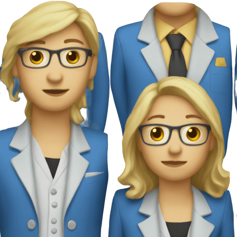 open blue Blazer without people emoji