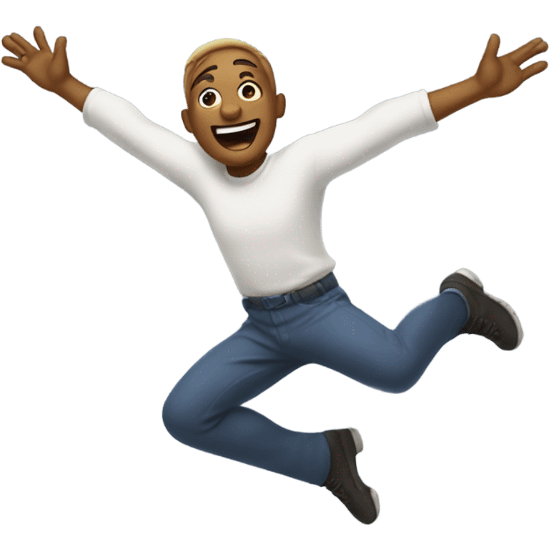 A jumping character emoji