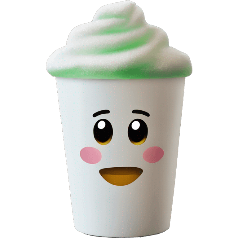 cute Starbucks cup with cold foam on top emoji